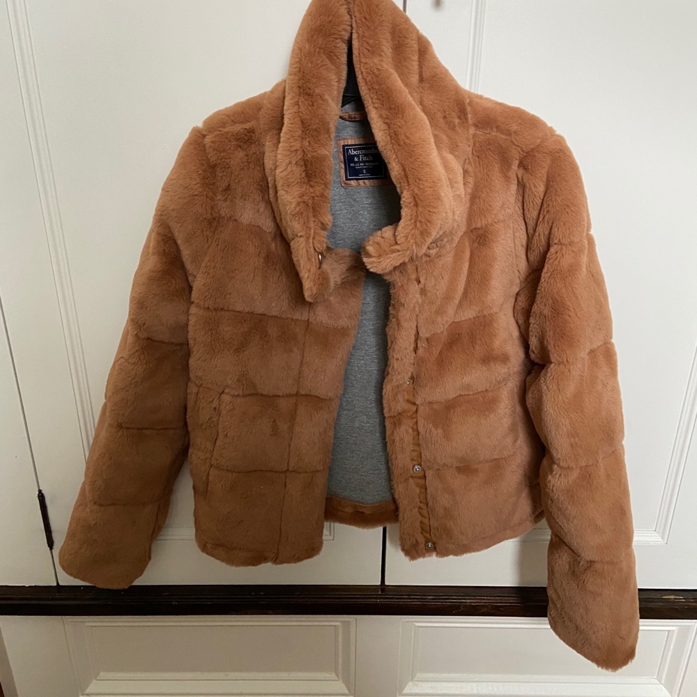 Abercrombie fur puffer coat